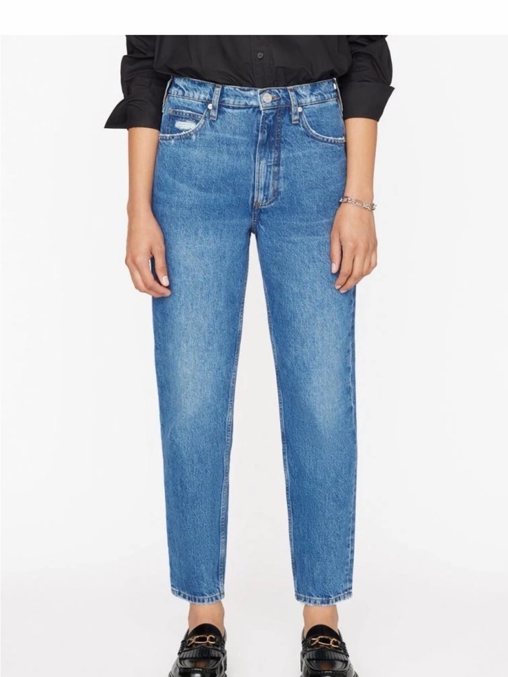Frame Le High “N” Tight Taper Relaxed Thigh High Waisted Medium Wash Jeans Sz 26